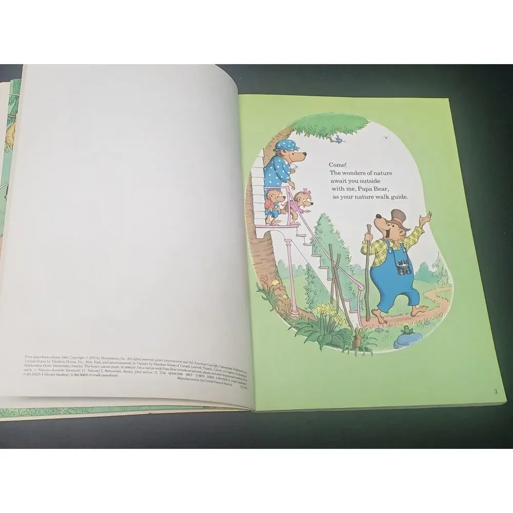 Vintage The Berenstain Bears Nature Guide Oversized Hard Softcover Book